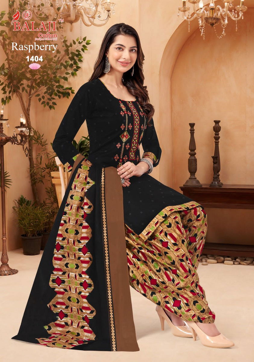 Balaji Rasberry Vol 14 Embroidery Cotton Dress Material Catalog
